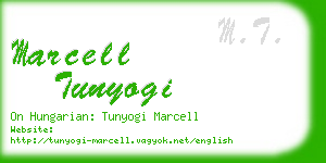 marcell tunyogi business card